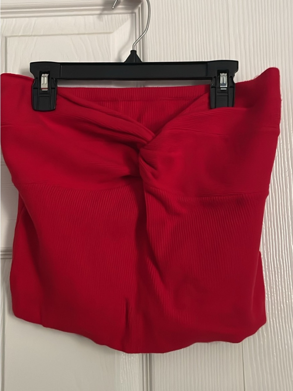 Red Twist-Front Women's Skirt